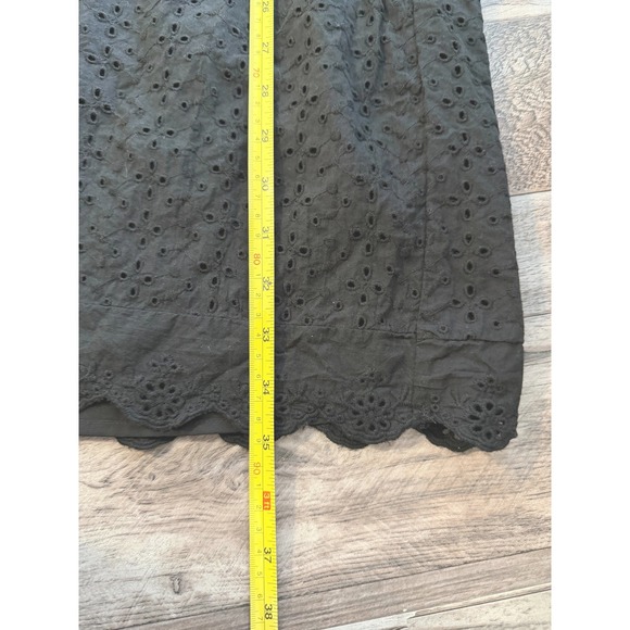 Knox Rose Boho Dress Black Large Eyelet Sleeveless Concert‎ Festival Cottagecore - Picture 4 of 6